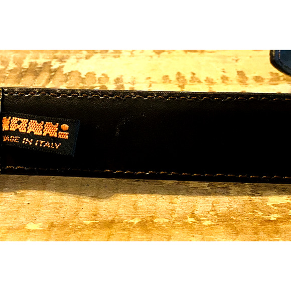 Vintage Nanni Goldtone Designer Belt Rhinestone Buckle Made in Italy Sz 85 US 34 - Picture 14 of 15